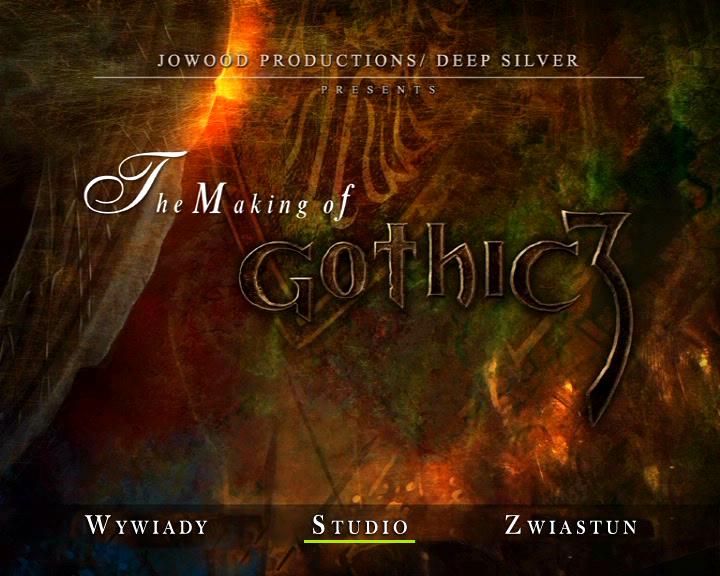 Gothic 3 (Collector's Edition) (Windows) screenshot: The making of Gothic 3 DVD - title screen