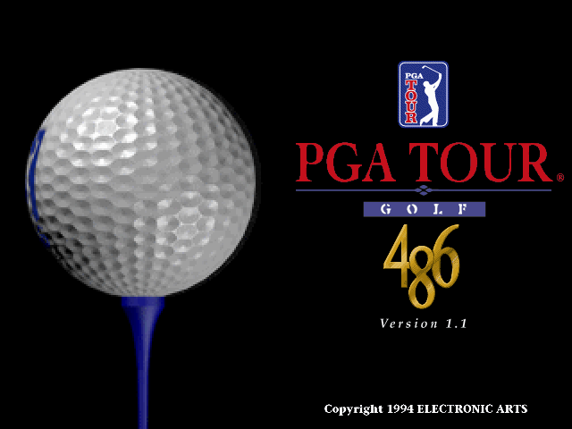 PGA Tour Golf 486 (DOS) screenshot: Title screen