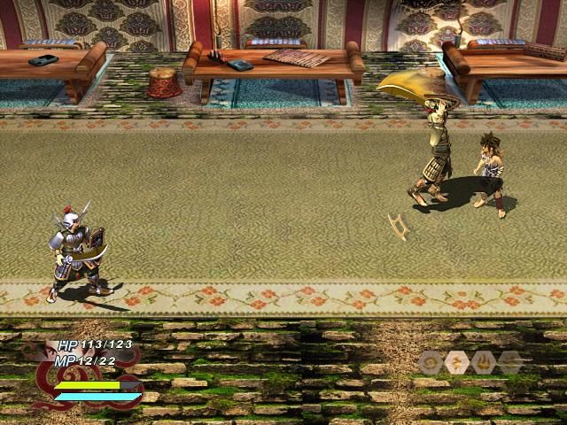Lü Bu yu Diao Chan (Windows) screenshot: The soldier attacks me.