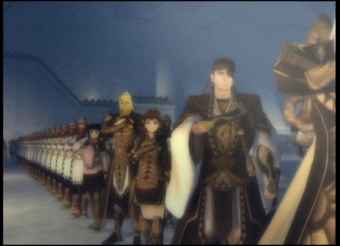 Suikoden V (PlayStation 2) screenshot: Introduction movie, miscellaneous characters