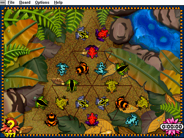 Living Puzzles: Triazzle (Windows 3.x) screenshot: "Easy" mode
