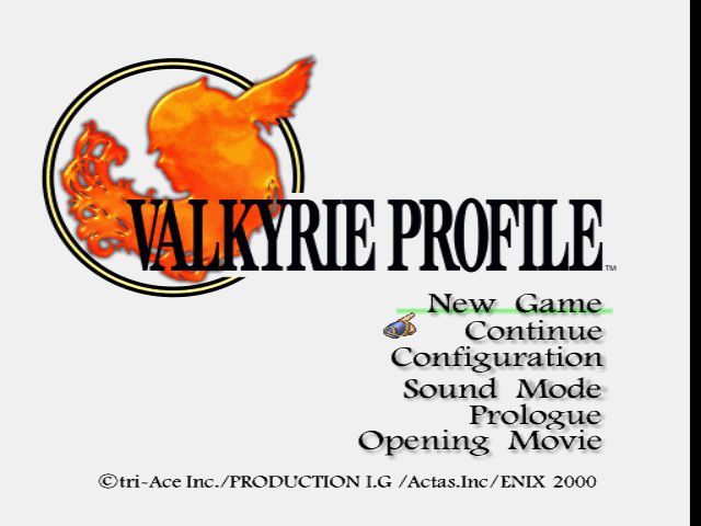 Valkyrie Profile (PlayStation) screenshot: Title screen