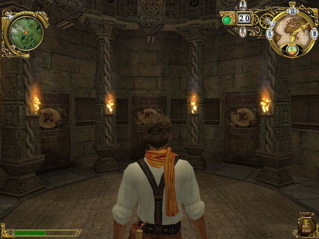 80 Days (Windows) screenshot: In this labyrinth you have to enter the right doors or you'll wind up where you began.
