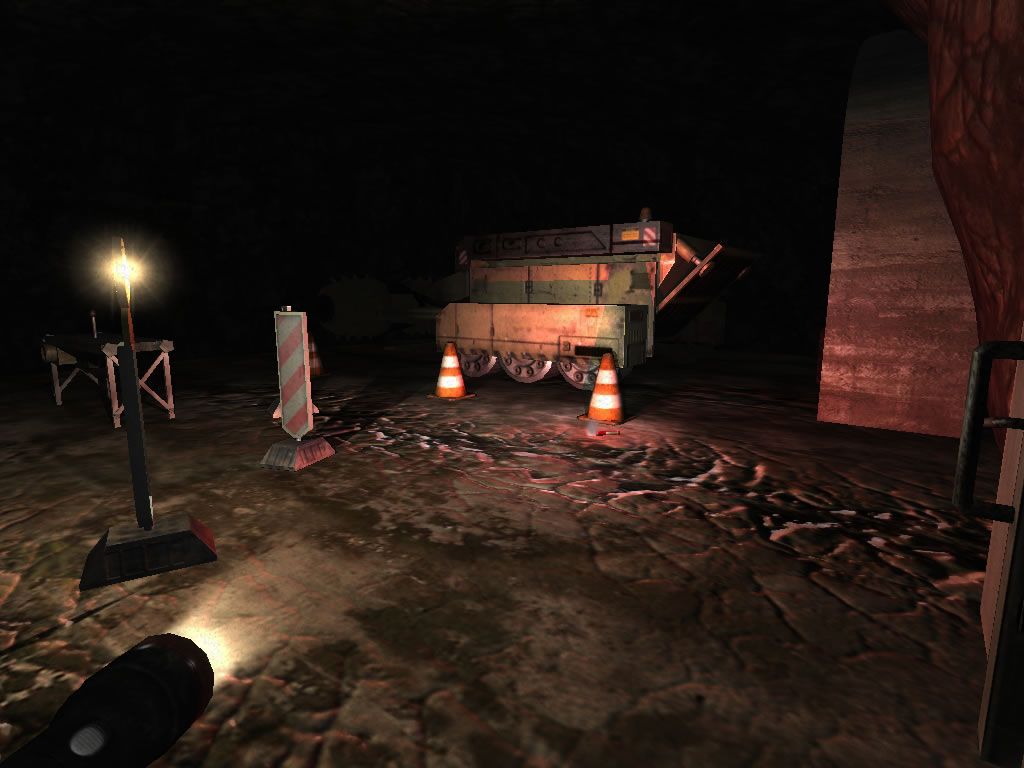 Penumbra: Overture - Episode 1 (Windows) screenshot: This bulldozer will come in handy.