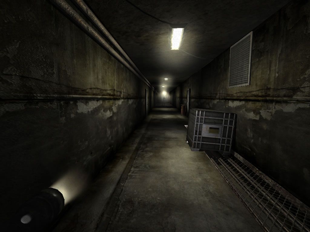 Penumbra: Overture - Episode 1 (Windows) screenshot: Could it really be... meeting another human down here?