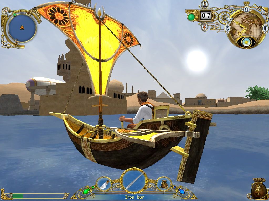 80 Days (Windows) screenshot: With your first vehicle you get to Cairo.