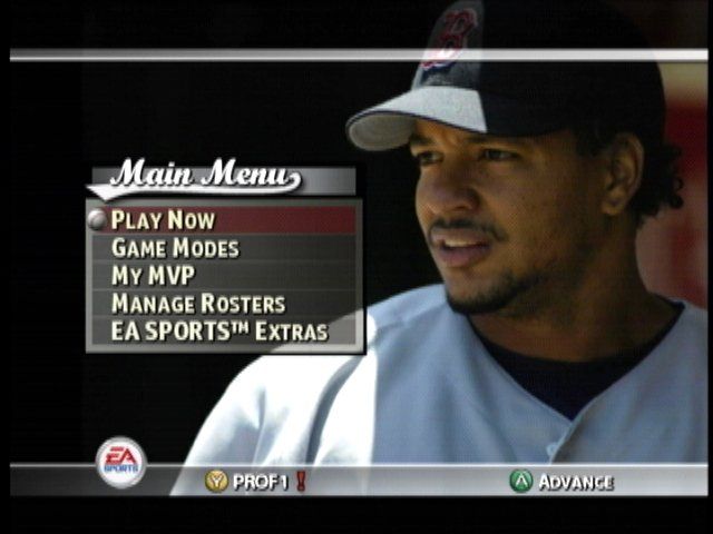 MVP Baseball 2005 (Xbox) screenshot: Main menu