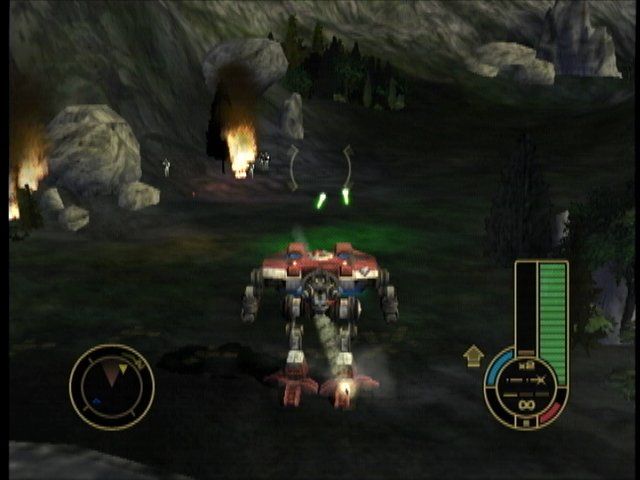 MechAssault (Xbox) screenshot: Fighting non-armored troops