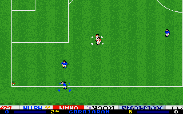 PC Fútbol (DOS) screenshot: Throw-in