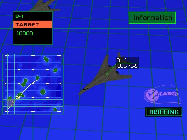 Ace Combat 2 (PlayStation) screenshot: ...and target information.
