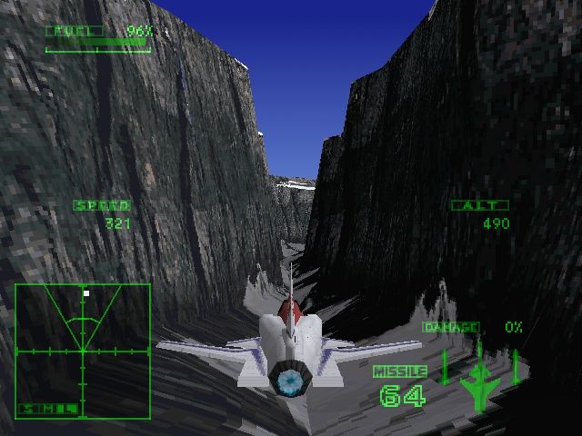 Ace Combat 2 (PlayStation) screenshot: You can also fly the X-29.