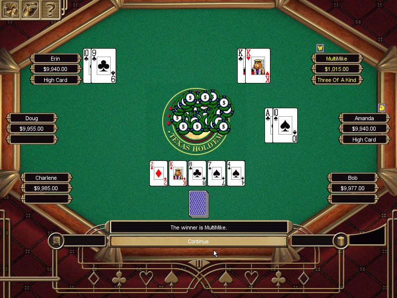 Vegas Fever Winner Takes All (Windows) screenshot: The Texas Hold 'em Poker variation