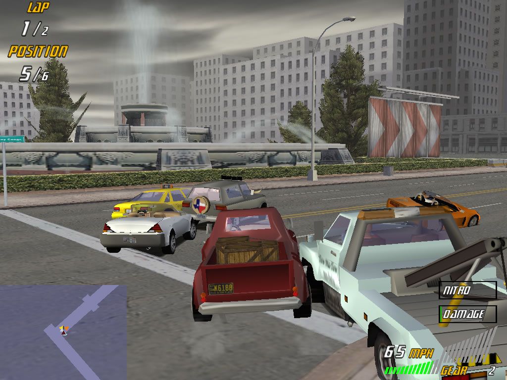US Racer (Windows) screenshot: The start of a race can be hectic.