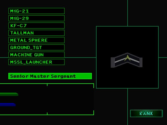 Ace Combat 2 (PlayStation) screenshot: I've been promoted to Senior Master Sergeant.