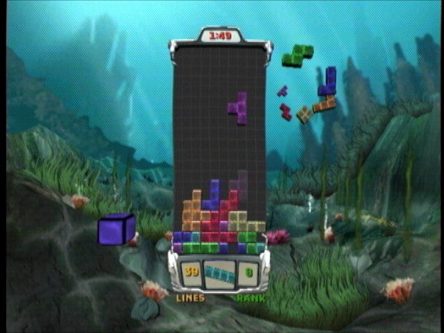 Tetris Worlds (Xbox) screenshot: As the rank increases, the background changes