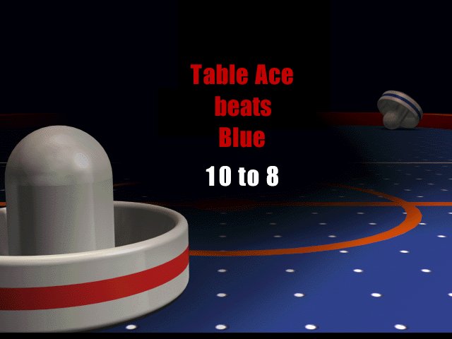 3-D TableSports (DOS) screenshot: Slamhockey - Final score