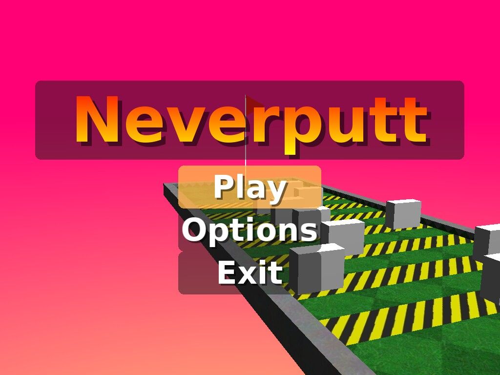 Neverball (Windows) screenshot: Neverputt is also included