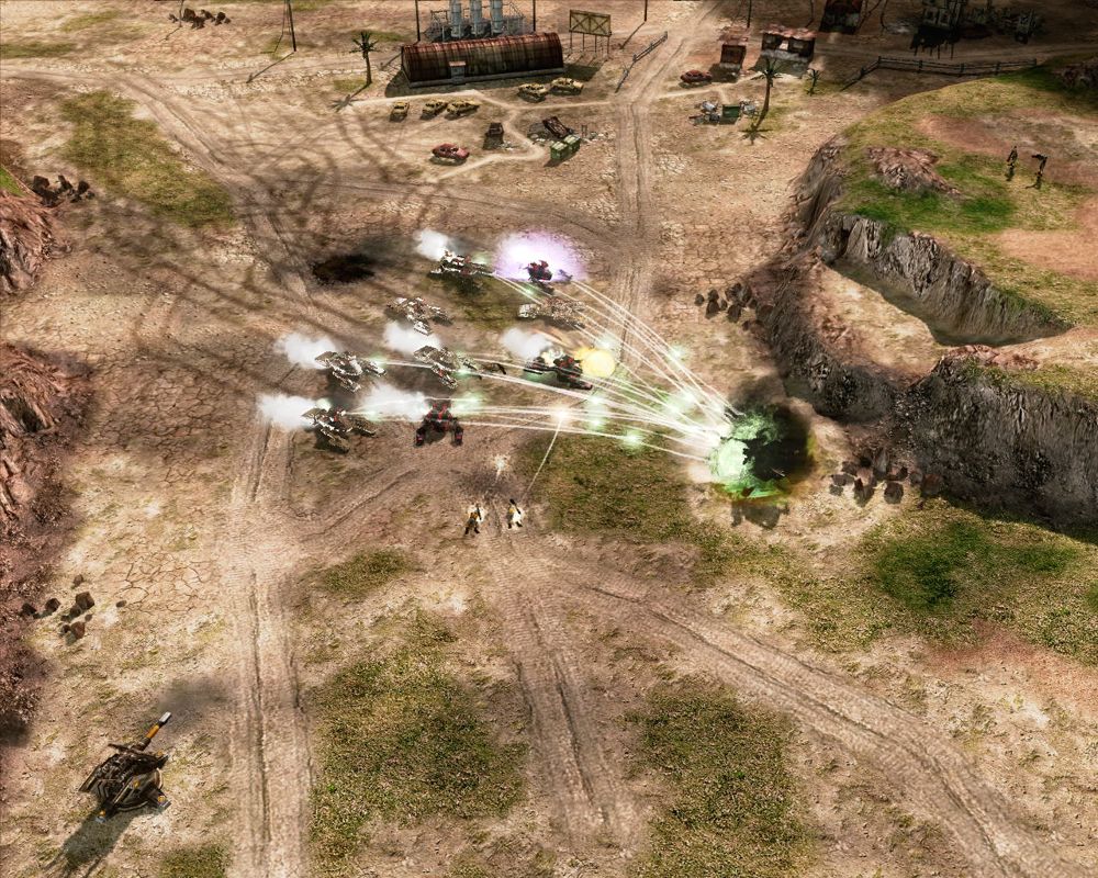 Command & Conquer 3: Tiberium Wars (Windows) screenshot: Stealth Tanks are invisible until attack.