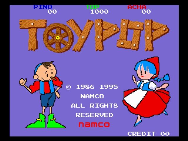 Namco Museum Vol. 1 (PlayStation) screenshot: Toy Pop title screen
