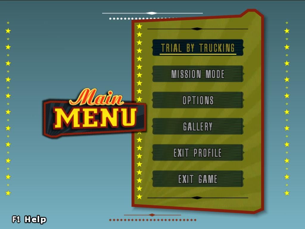 Big Mutha Truckers 2 (Windows) screenshot: Main menu