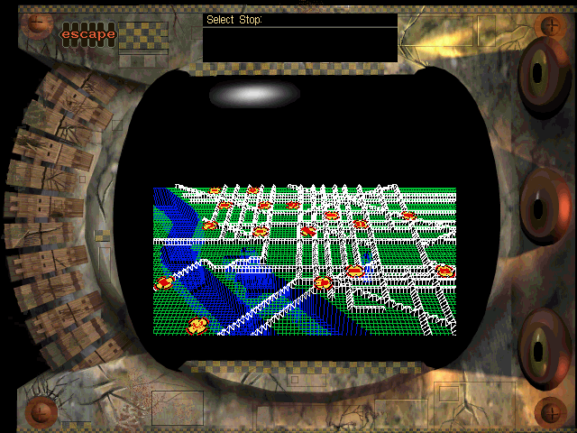 Hell: A Cyberpunk Thriller (DOS) screenshot: Map