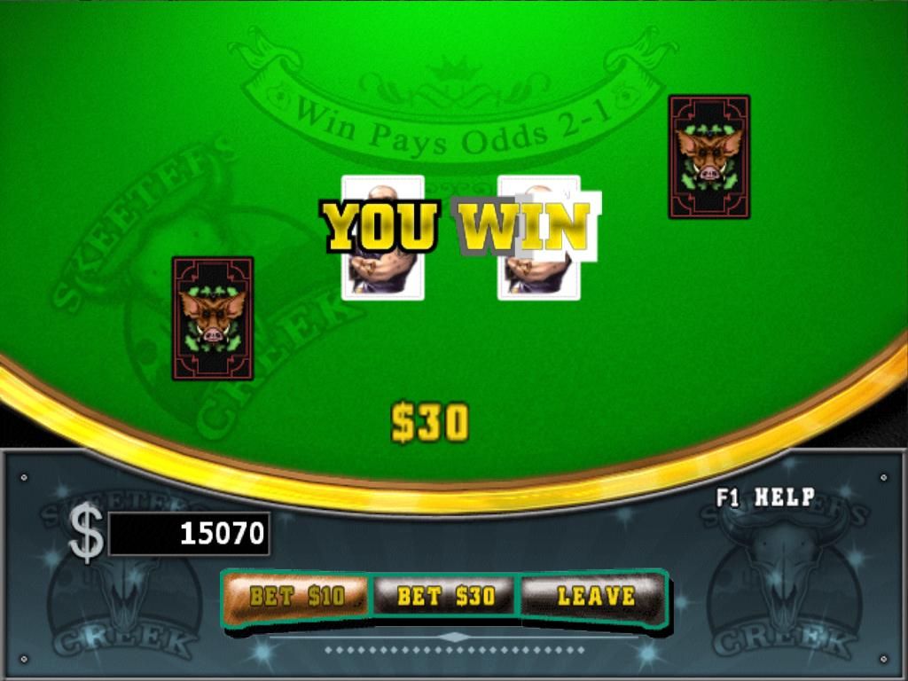 Big Mutha Truckers 2 (Windows) screenshot: You can play simple card games in bars.