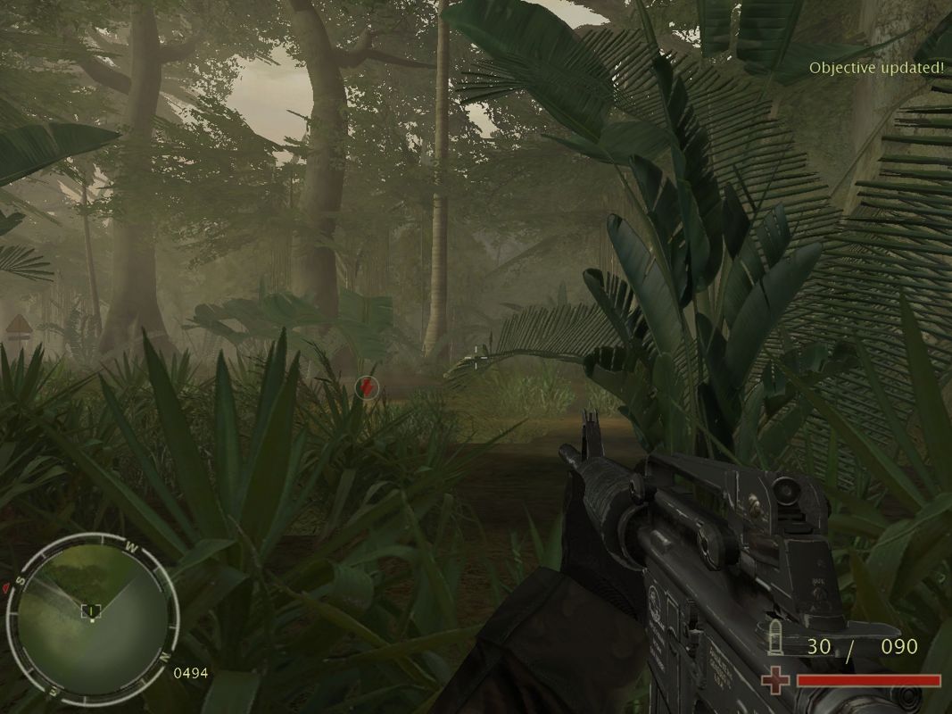 Terrorist Takedown: War in Colombia (Windows) screenshot: "In the jungle, the mighty jungle..."