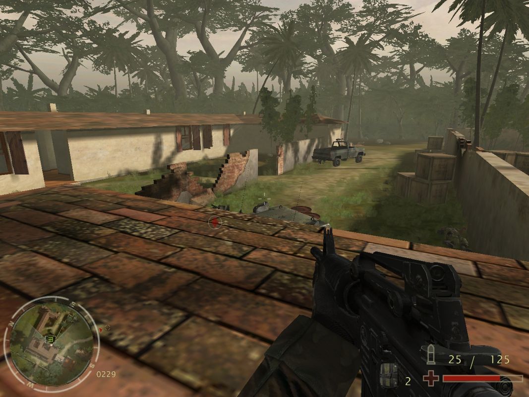 Terrorist Takedown: War in Colombia (Windows) screenshot: Some rooftoping...