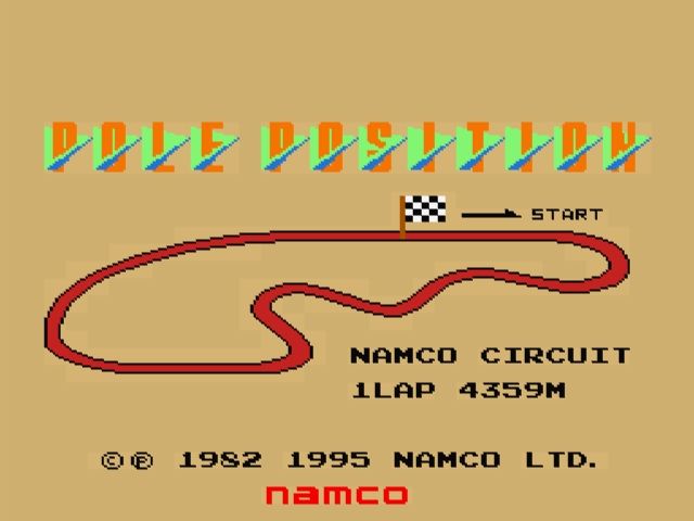 Namco Museum Vol. 1 (PlayStation) screenshot: Pole Position title screen