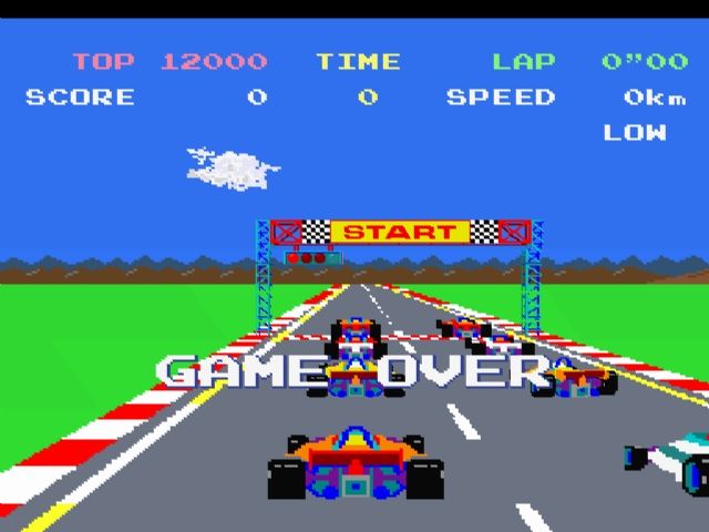 Namco Museum Vol. 1 (PlayStation) screenshot: Press the start button to begin a new game.