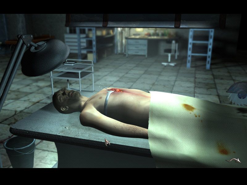 The Black Mirror (Windows) screenshot: An autopsy, yay!