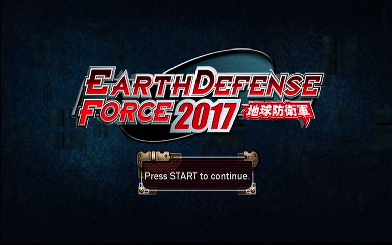 Earth Defense Force 2017 (Xbox 360) screenshot: Earth Defense Force 2017 title screen