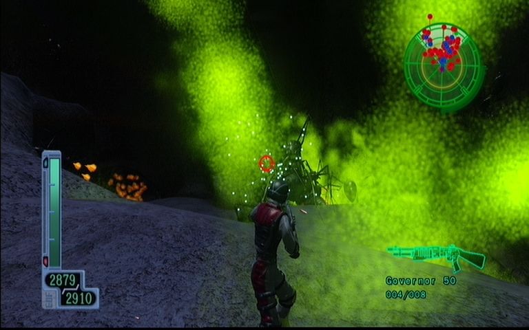 Earth Defense Force 2017 (Xbox 360) screenshot: All shotguns in E.D.F. are devastating at close range.