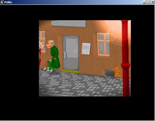 Polda aneb S poctivostí nejdřív pojdeš (Windows) screenshot: Intro - meet John the Innkeeper and his sister, Mary. Or should I write Hans and Greta? They have strange feeling... few seconds later, the kidnapping takes place. It looks much better in motion.