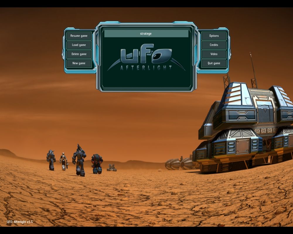 UFO: Afterlight (Windows) screenshot: Main menu.