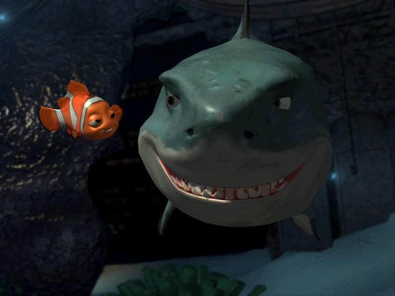 Disney•Pixar Finding Nemo: Nemo's Underwater World of Fun (Windows) screenshot: Is he going to eat me?