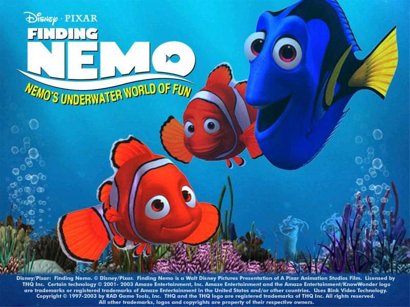 Disney•Pixar Finding Nemo: Nemo's Underwater World of Fun (Windows) screenshot: Title screen
