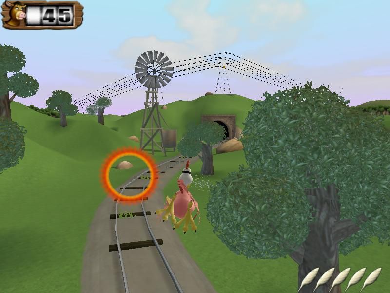 Barnyard (Windows) screenshot: Aim for the hoops on your way back to the barn