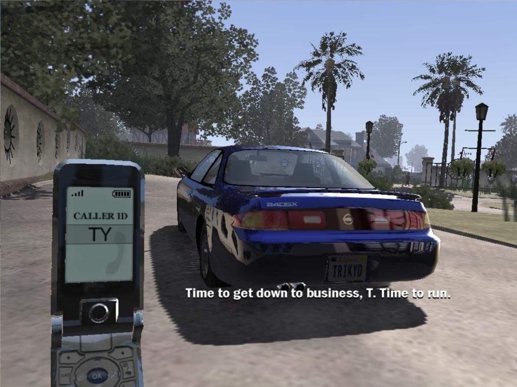 L. A. Rush (Windows) screenshot: You start with crappy 240SX