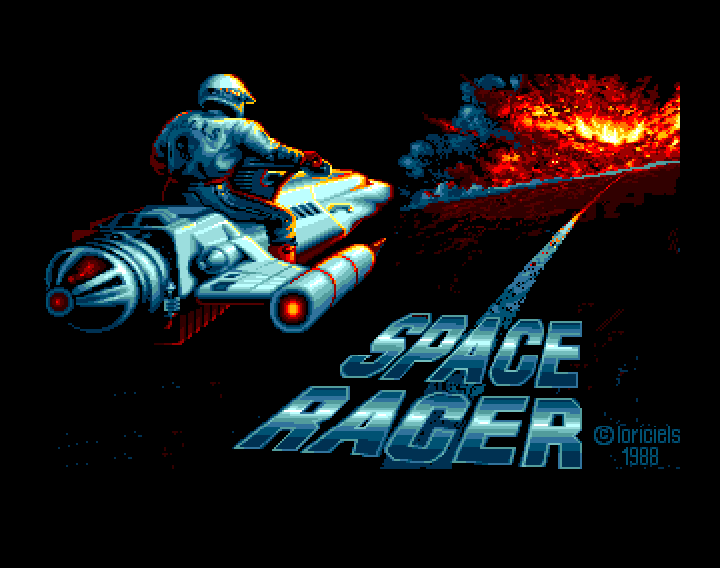 Space Racer (Amiga) screenshot: Title screen