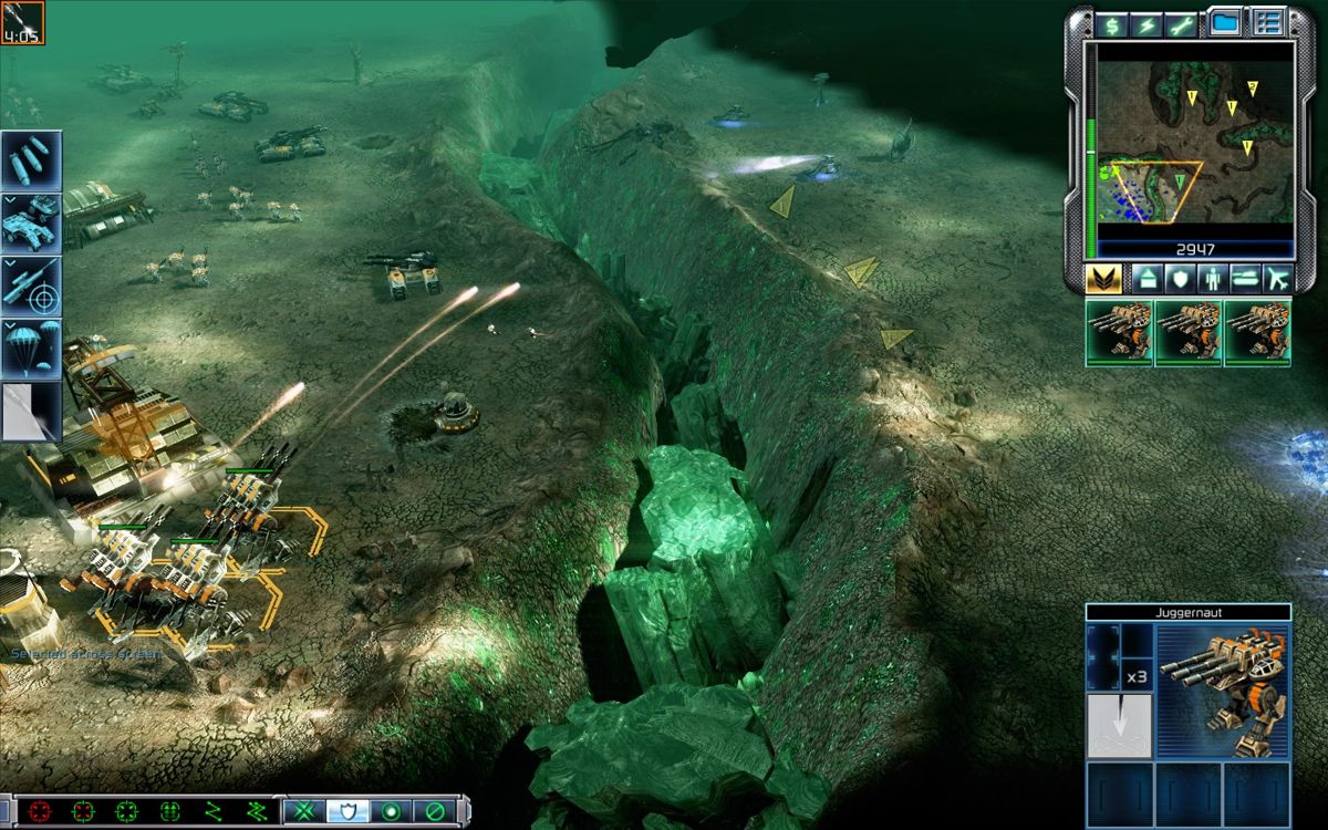 Command & Conquer 3: Tiberium Wars (Windows) screenshot: Juggernauts form a deadly combination with Sniper units.