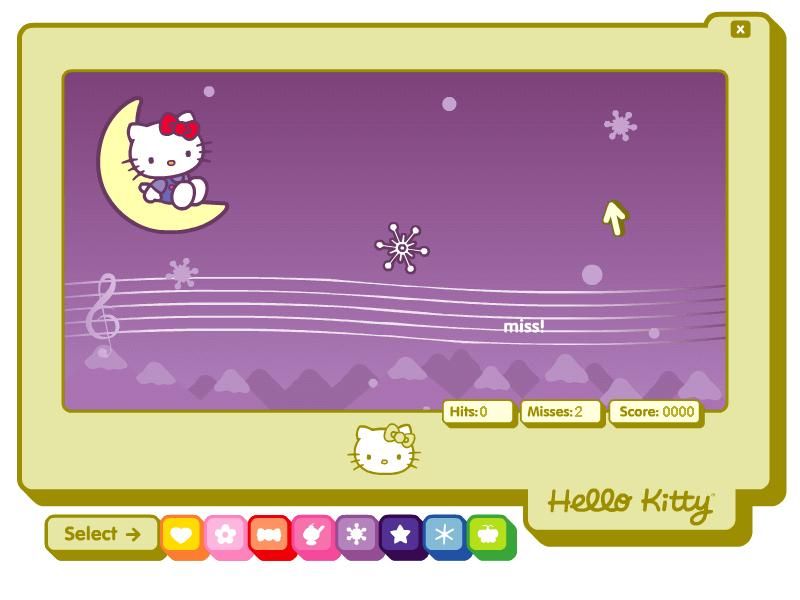 Hello Kitty: Cutie World (Windows) screenshot: Missed the snowflake, drat it.