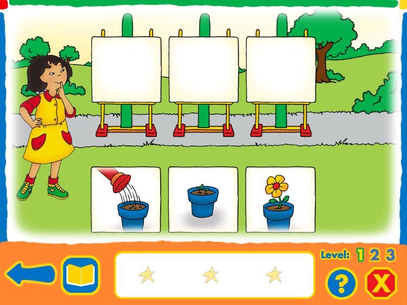 Caillou: Four Seasons of Fun (Windows) screenshot: Put the pictures in order to make a story