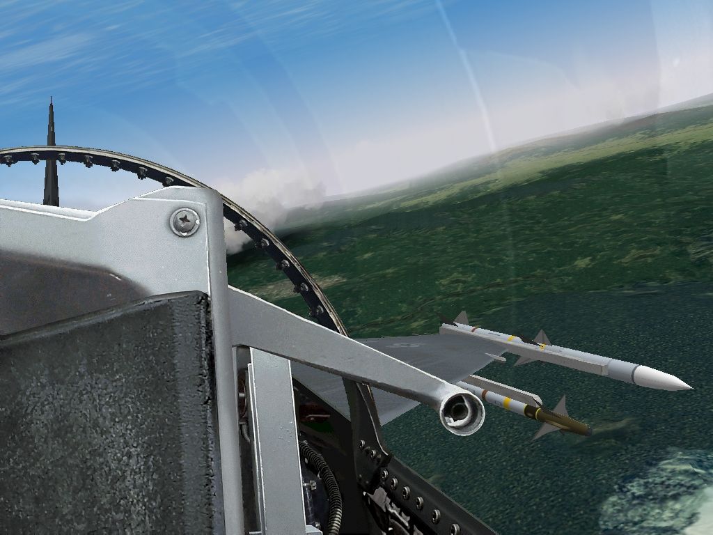 Falcon 4.0: Allied Force (Windows) screenshot: Rear view