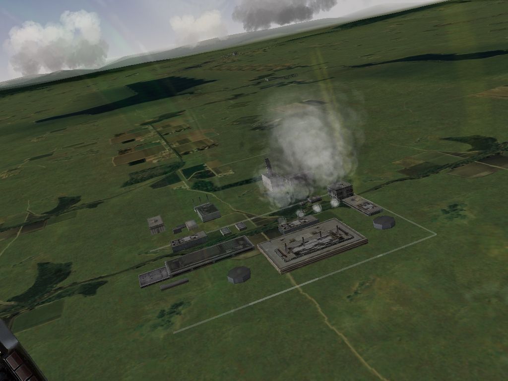 Falcon 4.0: Allied Force (Windows) screenshot: This power plant is going offline soon.