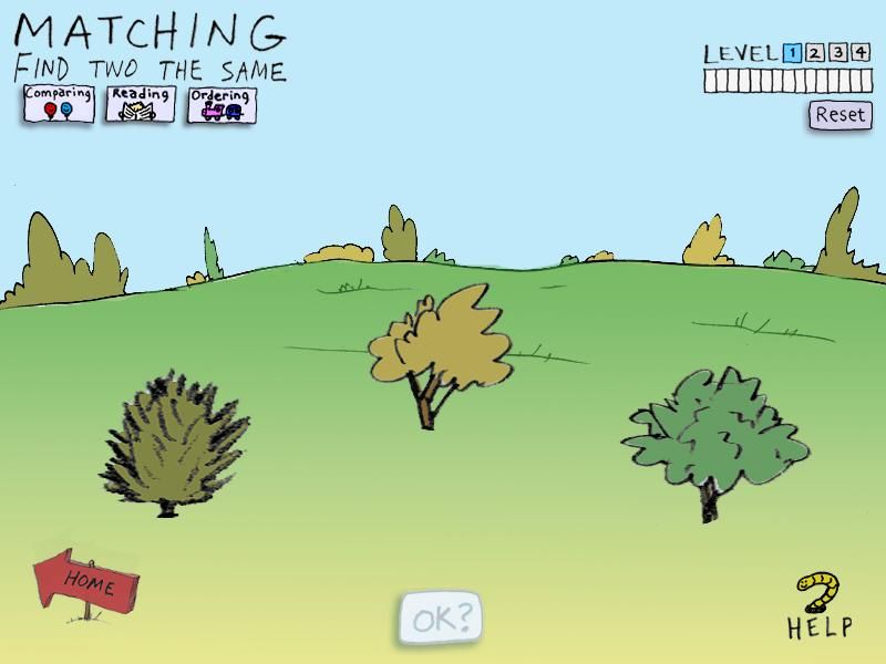 Morton Subotnick's Hearing Music (Windows) screenshot: Matching music - listen to the bushes...