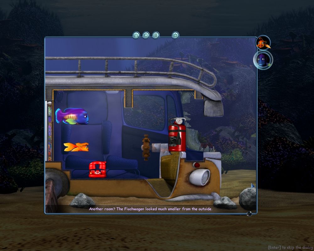 The Fish Fillets II (Windows) screenshot: The fifth and last tutorial level.