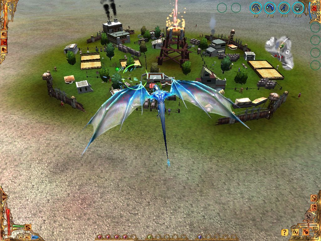 I of the Dragon (Windows) screenshot: a small human town