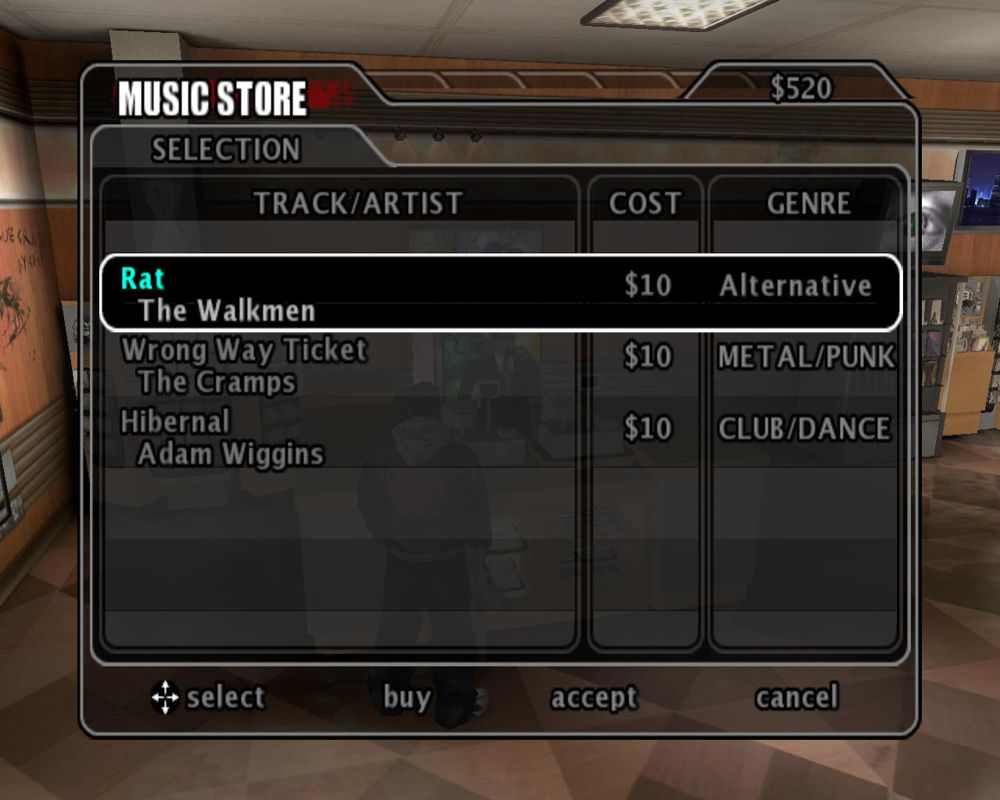 True Crime: New York City (Windows) screenshot: A music shop is something novel for a GTA-clone.