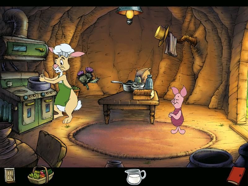 Piglet's Big Game (Windows) screenshot: Handing in the soup fixings!
